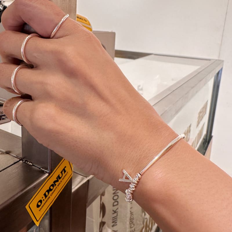 

andseeyou Silver Beads Silver Bar Bracelet-JB0200 19cm