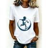 2026 Casual Women's Short-Sleeve T-Shirt with USA-Canada-Mexico World Cup Football Match Print