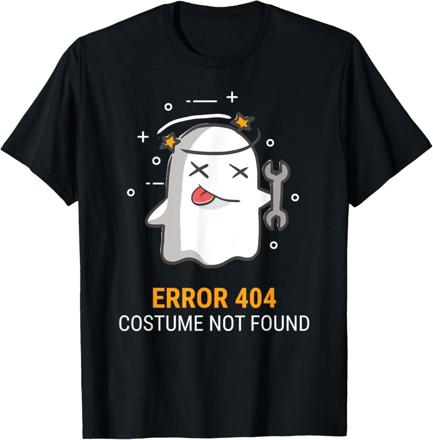 Ошибка 404 Костюм не найден Легкая футболка с привидением на Хэллоуин 4XL