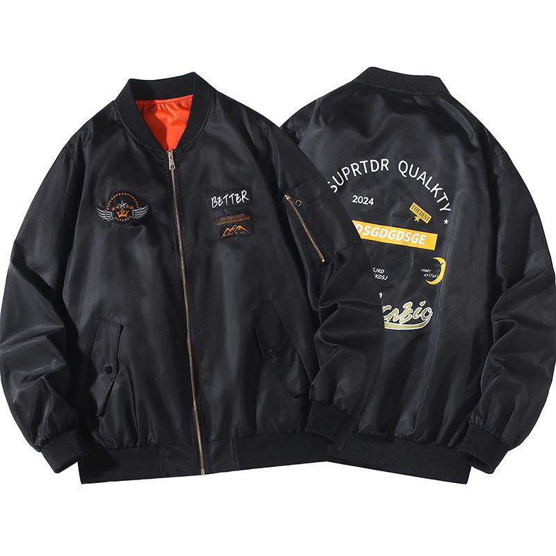 Plus Size MA-1 Flight Jacket XL - Casual Windbreaker Baseball Uniform Air Force Coat