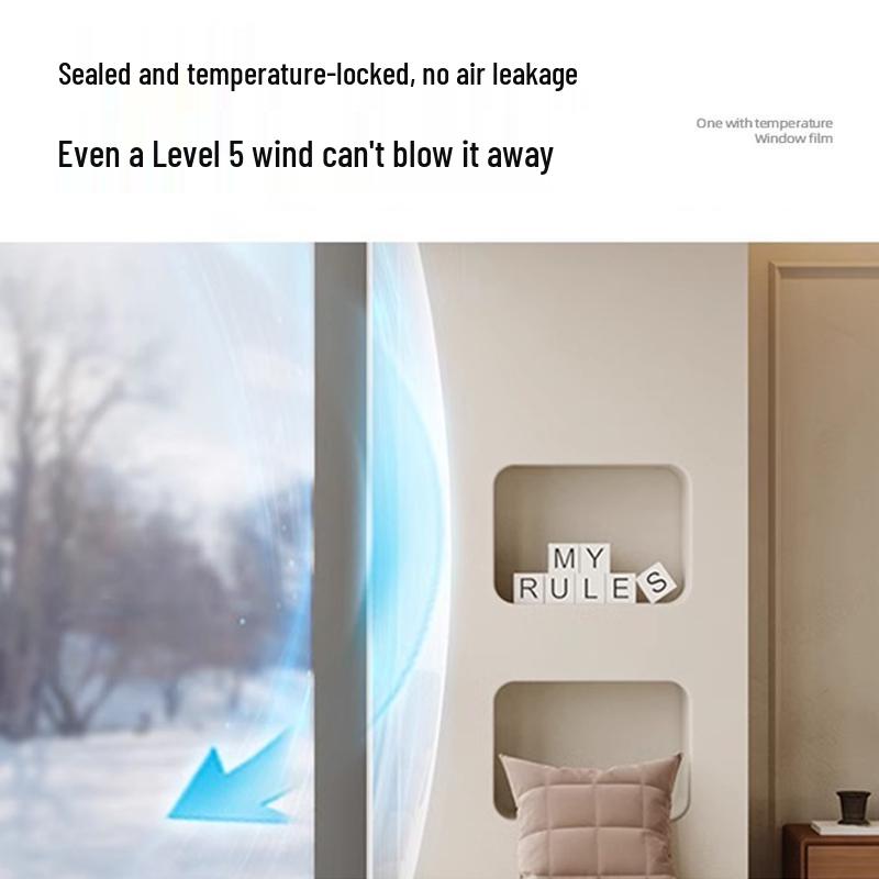 Windproof Transparent Insulation Film for Doors & Windows - No-Drill Seal, Cold Protection, Anti-Freezing Curtain