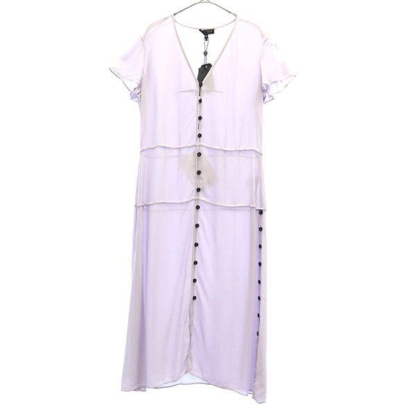 Unused Rag & Bone Short Sleeve Sheer Long Dress S Purple Women Used