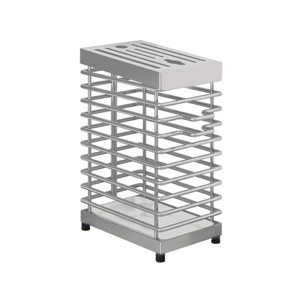 Stojak na noże ze stali nierdzewnej, montowany na ścianie, organizer na sztućce z pustego drutu żelaznego, na blat kuchenny