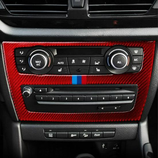 Carbon Fiber Gear Shift Panel Frame Sticker for 2011-2015 BMW X1 E84 Interior Modification
