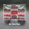 Motorcycle Stickers Decals Letter Wings Shape Decals for Honda Helmets LuggageM Exhaust Pipe Reflective Stickers Decor
