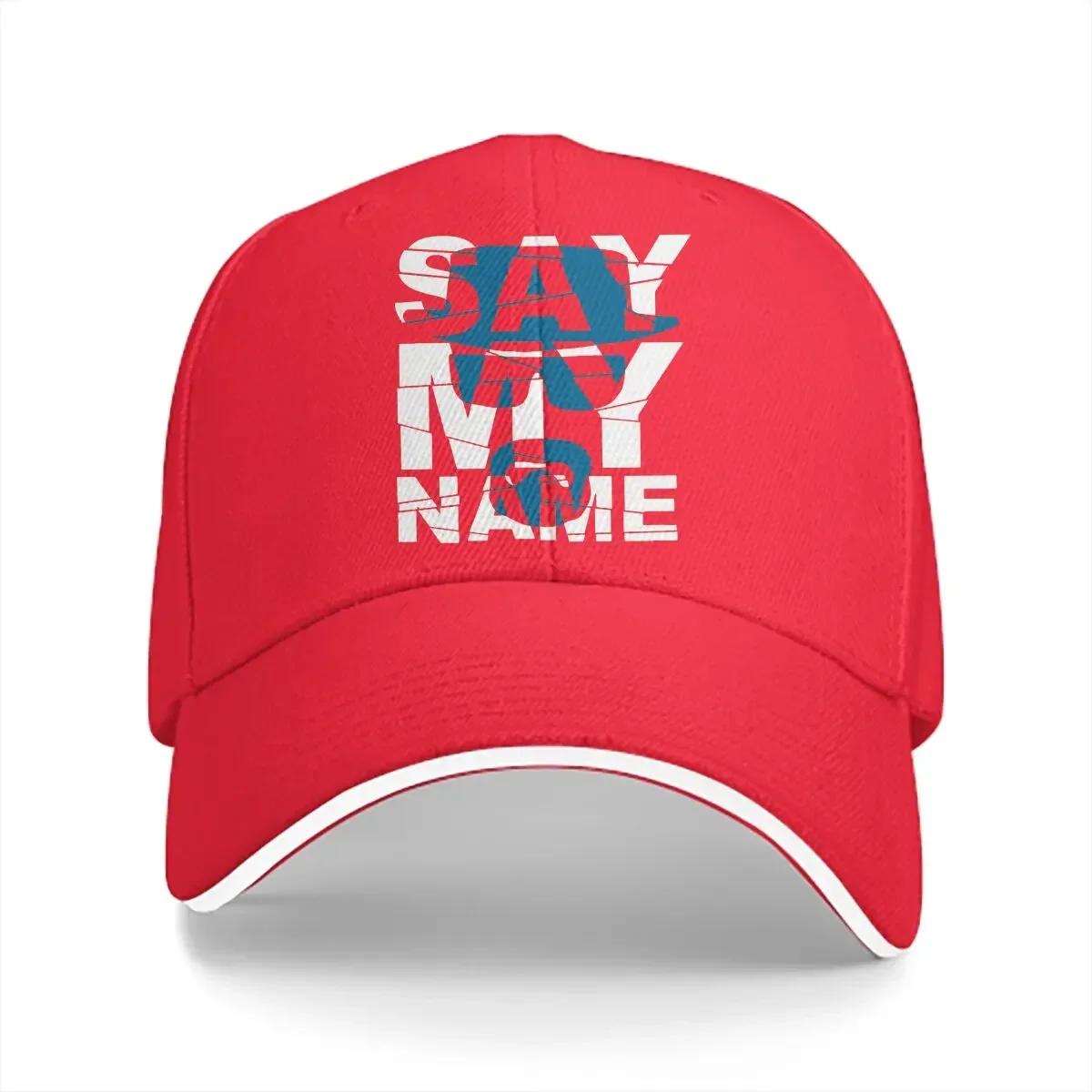 

Pure Color Dad Hats Say My Name Splicing Womens Hat Sun Visor Caps Walter White TV Show Peaked Cap One Size