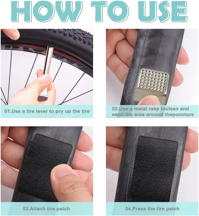 Motocycle Bicycle Tire Patch whitout Glue Tyre Puncture Fast Repair Tools Bike Inner Tire Patch Repairing Accessories 1/4/8Pcs