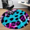 1pc Cheetah Print Vibrant Office Round Area Rug,  Mat Suitable ForOffice, Under Office Chairs Bedroom Living Room Home Decor, Room Deco