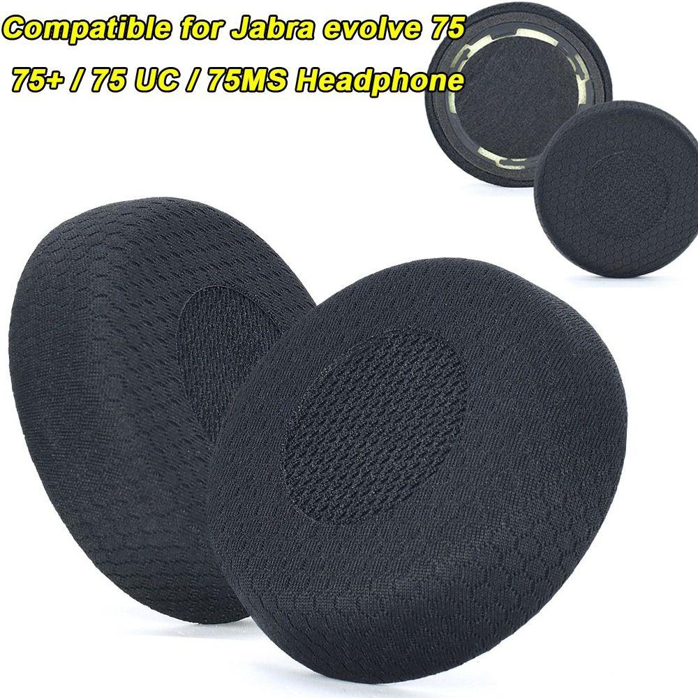1 Pair Football Mesh Earphone Cushions for Jabra Evolve 75 75+ / 75 UC / 75MS Noise Cancelling