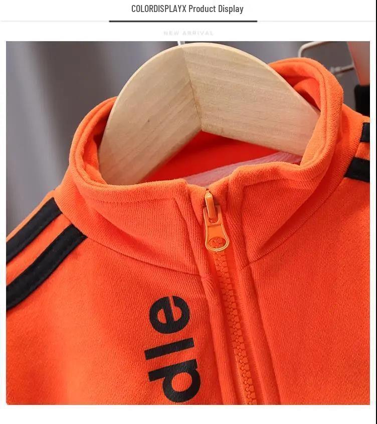 Kids' Fashionable Long-Sleeve Two-Piece Suit for Spring and Autumn