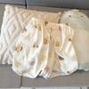 Women's Summer Cotton Pajama Set - Sweet Cardigan, Short Sleeve Top, and Shorts for Home Wear