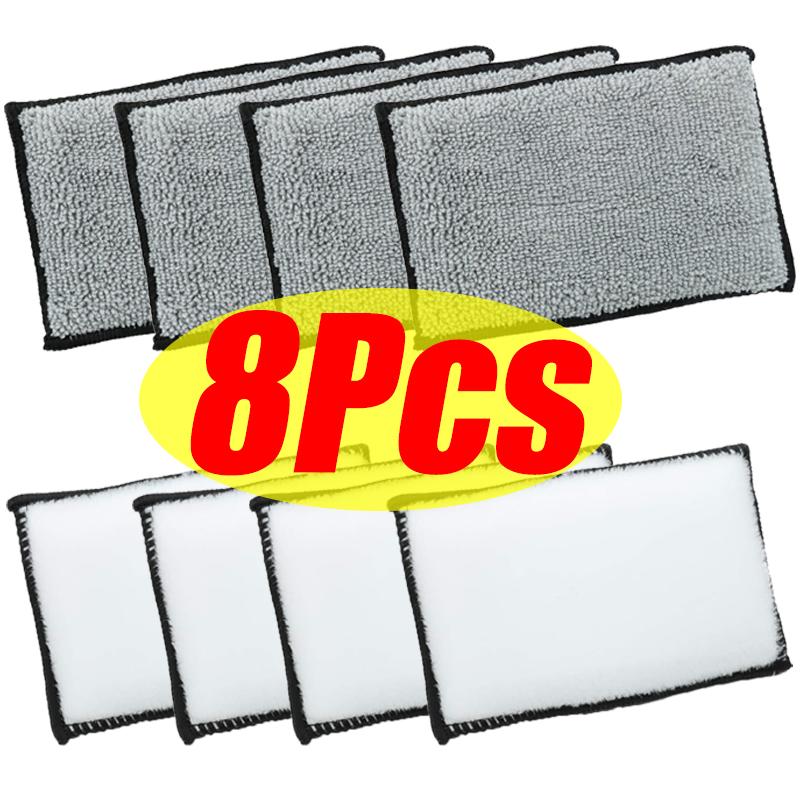 2-10Pcs Soft Double Side Microfiber Scrubbing Sponge Car Leather Cleaning Microfiber Towel Wax Sponge Auto Detailing Tools
