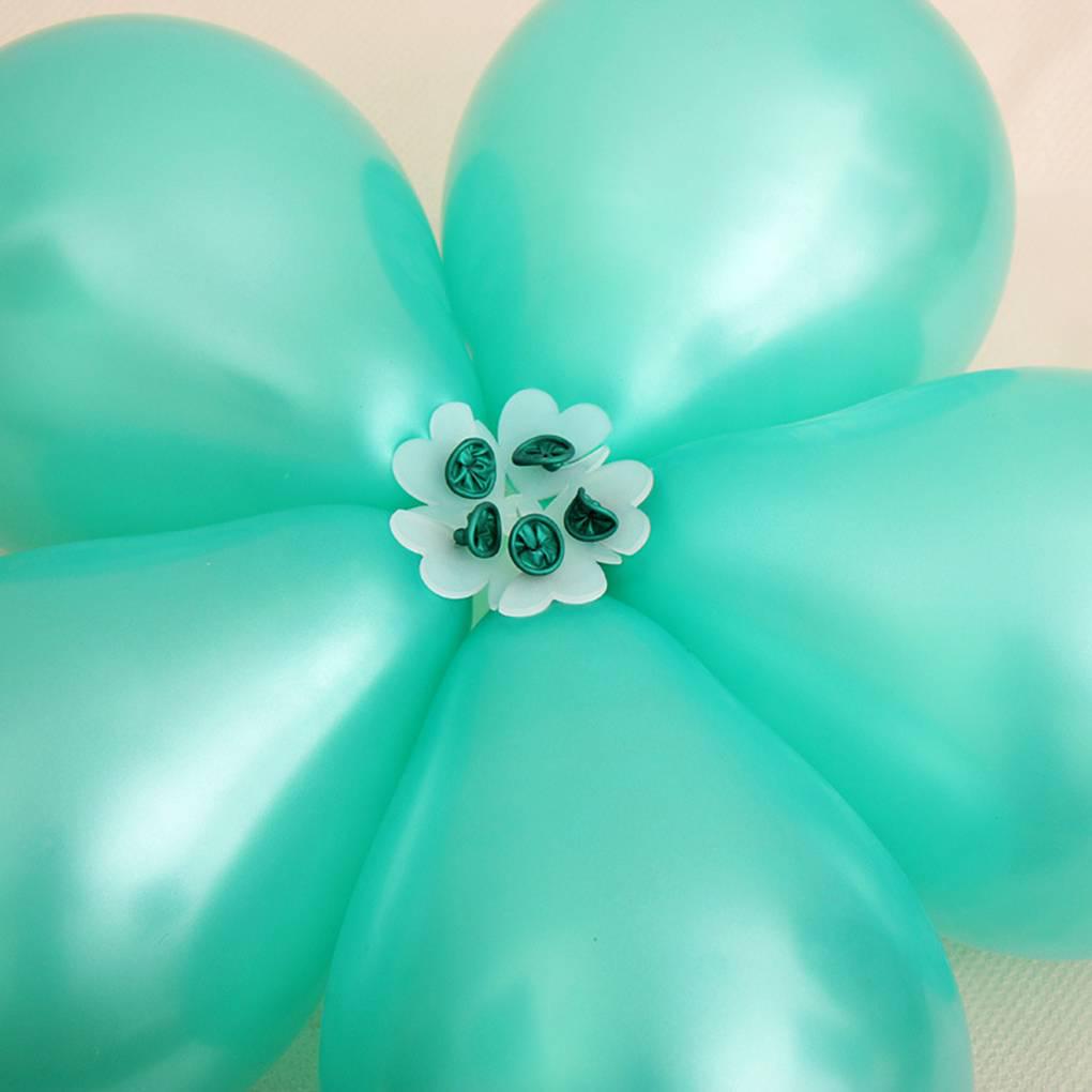 6PCS Air Balloon Plum Blossom Shape Fixed Clip Easy To Use Cute Airballoon Clamp Folder Party Supplier