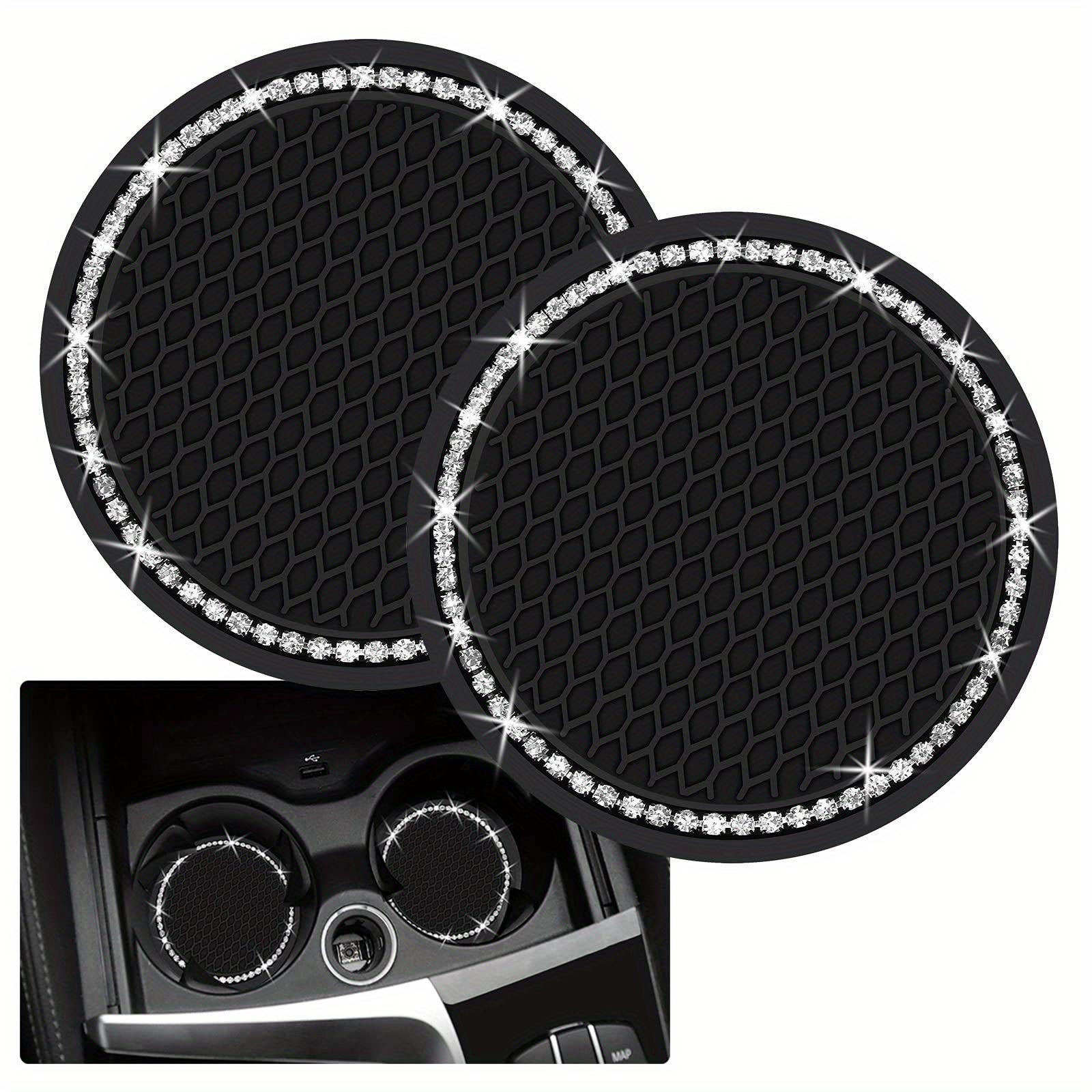 

2PCS Creative Grid Honeycomb Car Water Cup Pad Multi functional Car Storage with Water Diamond Anti slip Pad чёрный