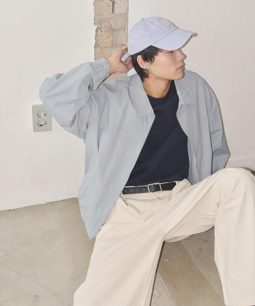 Black Moment Signature Nylon Oversized Blouson 2Way [[Light Blue]