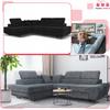Corner Sofa, Foldable, F, Sleeping, Savio, Left, Family Furniture, Black, Corduroy