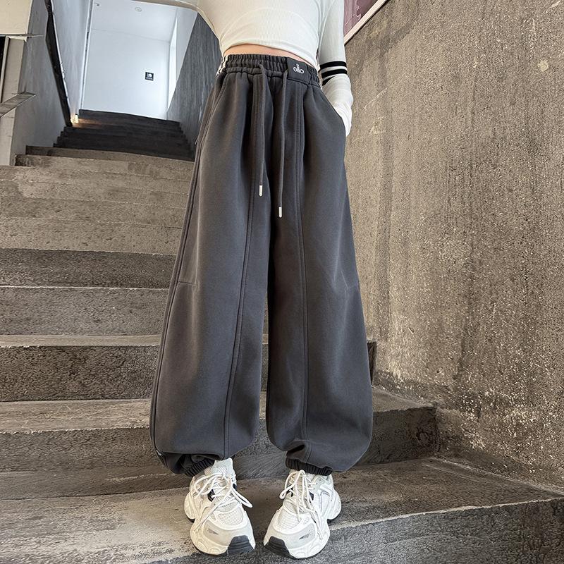 

2025 Дівчачі повсякденні спортивні штани з еластичною щиколоткою - Весняно-осіння мода для дітей 170 cm