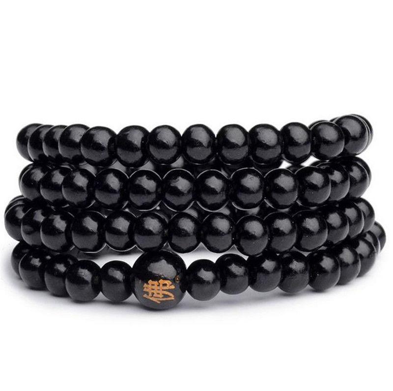 6mm Natural Sandalwood Buddhist Beads Bracelets 108 Beads Buddha Meditation Prayer Wood Beaded Bracelet layer Bangles Men Women