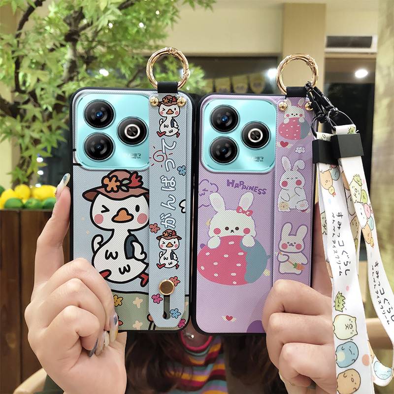 Waterproof Wristband Phone Case For ZTE Blade A75 4G/Z2359 Anti-dust Kickstand Durable Dirt-resistant Phone Holder Cute