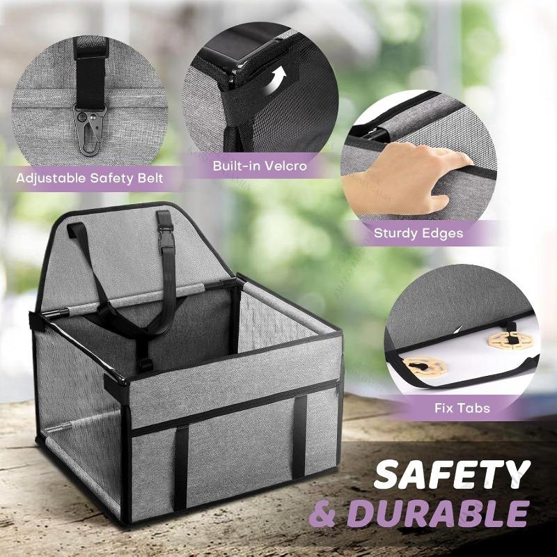Waterproof Pet Dog Cat Transport Hammock Travel Car Seat Cover Carrier Bag for Small Medium Dogs Sturdy Dirt-resistant