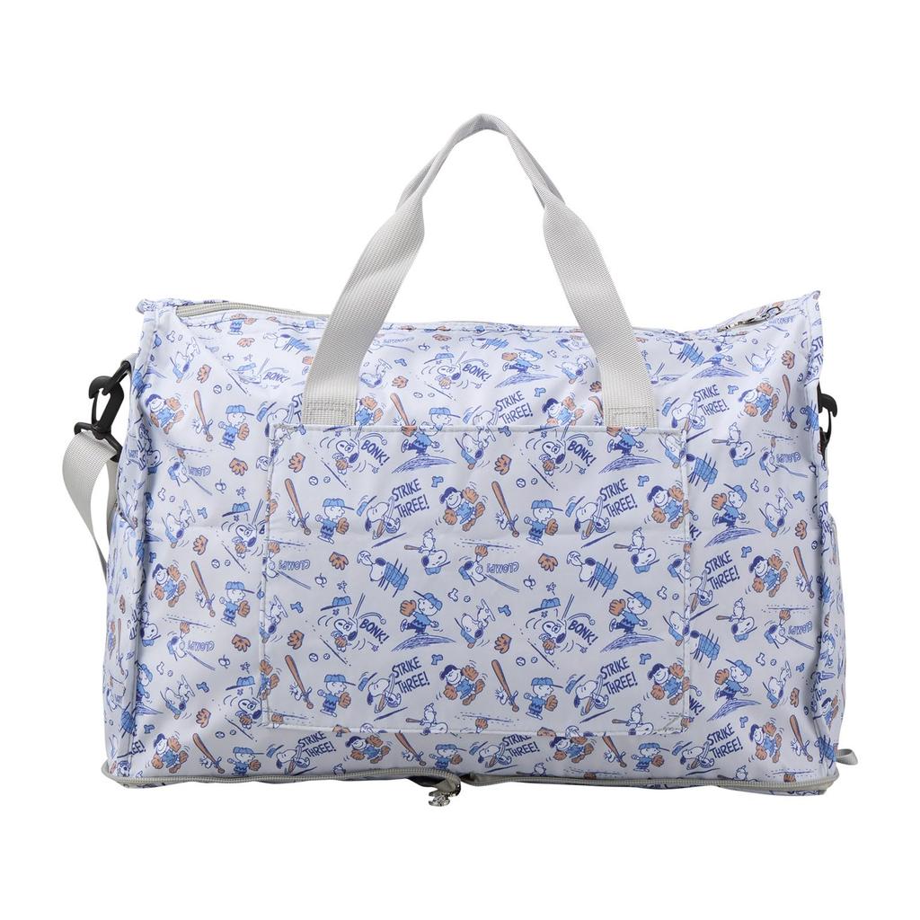 [Sifre] Folding Boston Bag, Large, Peanuts & Snoopy, PN170, Gray Baseball