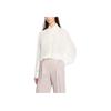Armani Exchange SS24 Solid Color Polo Collar Single-Breasted Loose Long Sleeve Shirt Women shirts White 3DYC09-YNXZZ-1125