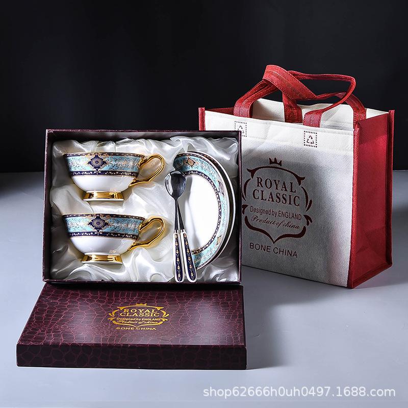 Bone China Coffee Cup And Saucer Set, Flower Teapot, Retro British Phnom Penh Afternoon Tea Cup, Black Tea Cup Gift Box.