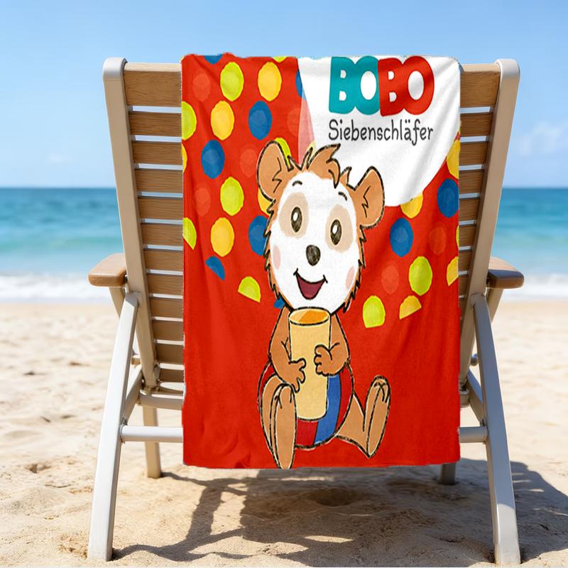 Ultra-Soft Beach Towel with Bobo Theme,Ideal for Pool - Camping, Diving - Perfect Travel Essential, Vibrant Beach Towel.