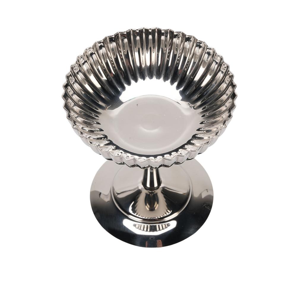 Ice Cream Serving Cup Creative Stainless Steel Footed Ice Cream Bowl for Dessert Pudding