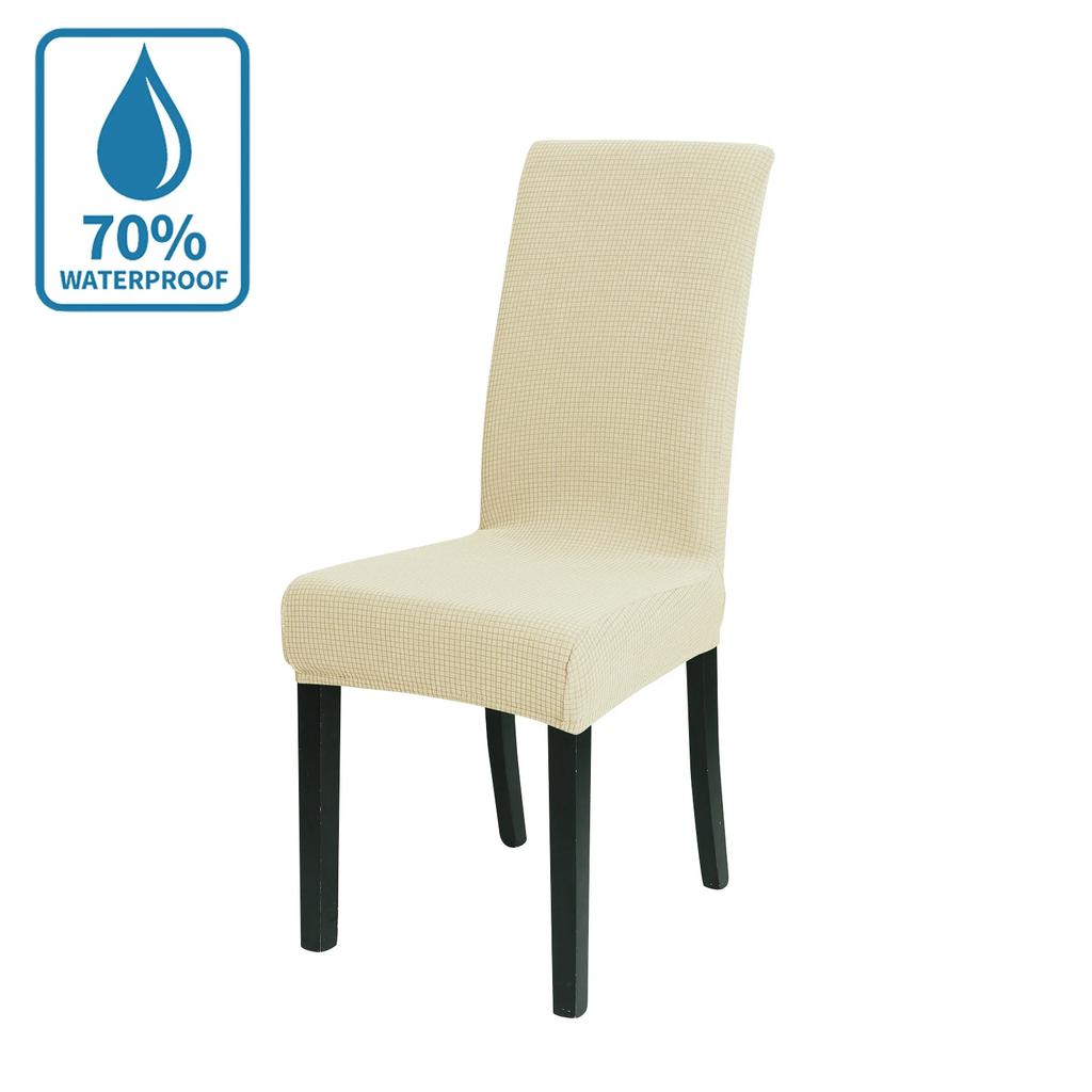Waterproof Chair Cover Dining Room White Chair Case Anti Cat Scratch Soft Stretch Chair Protecter