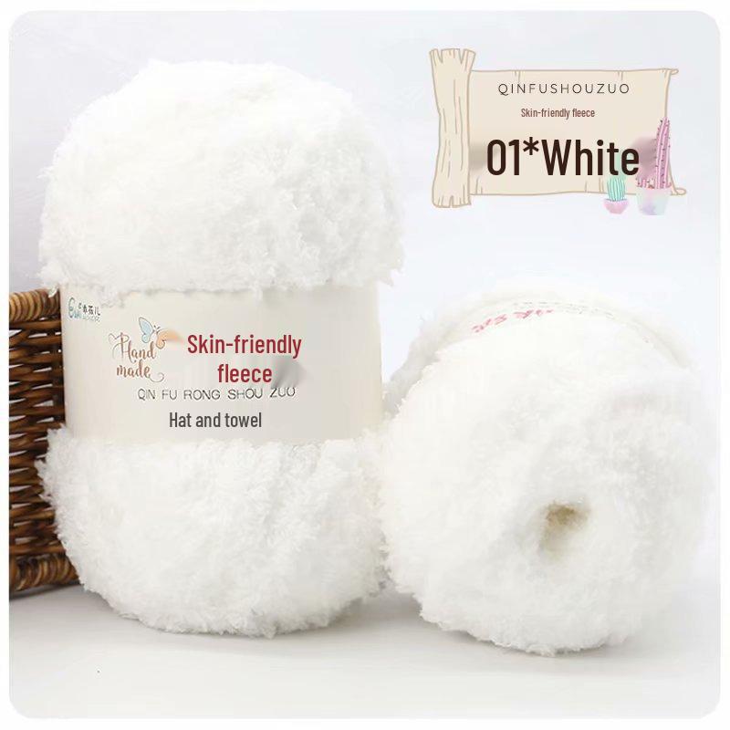 50g Fluffy Coral Velvet Yarn: Skin-Friendly, 3-Strand for DIY Knitting, Hand-Knitted Scarves & Crafts