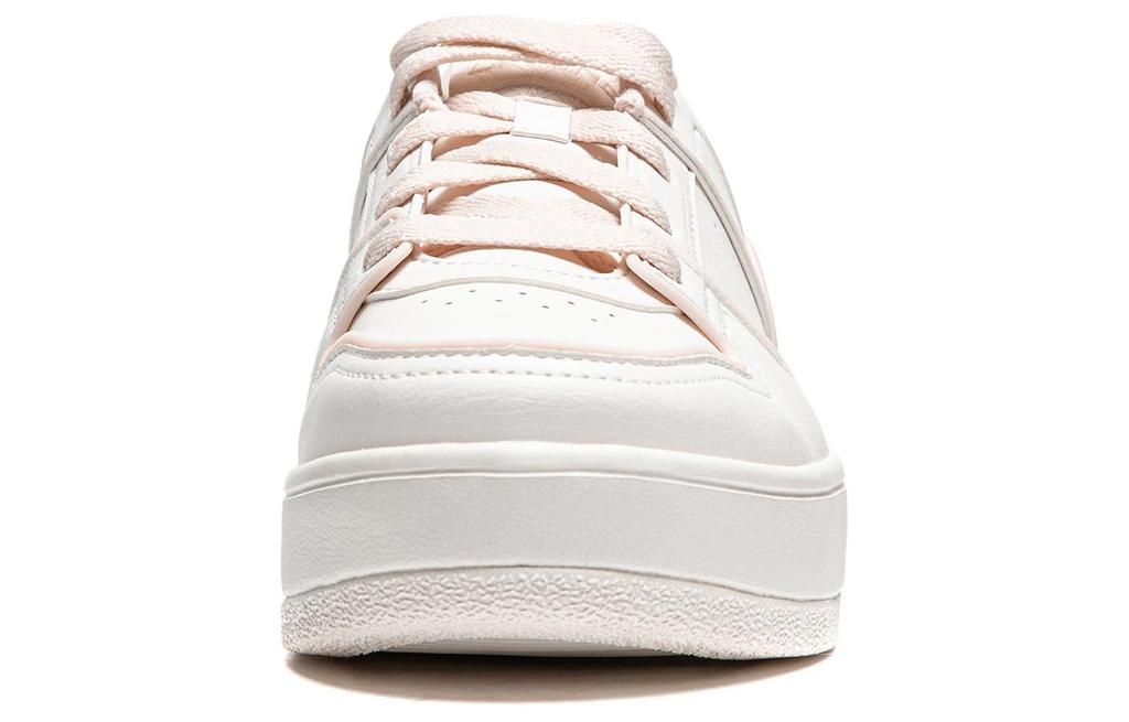 Li Ning Cheese Slip Resistant Abrasion Resistant Low Top Skateboard Shoes Women's White Purple AGCU104-2