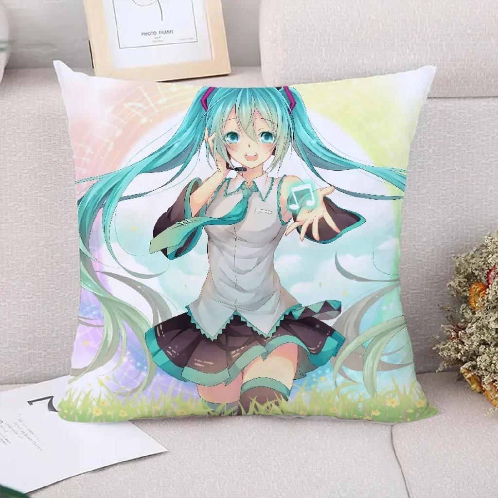 Autodeko M-Miku Kissen _ Partnerkissen Kissenbezüge Dekokissen Herbstdeko Kissenbezüge Sofa,(4)
