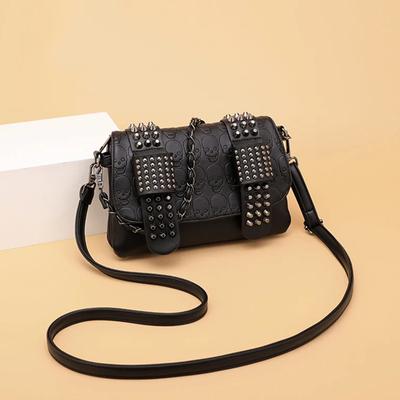 Fashion Shoulder Bags For Women Cool Skull Rivet Crossbody Messenger Bag Lady Large Capacity Shipping Bag Handbag Clutch Purse