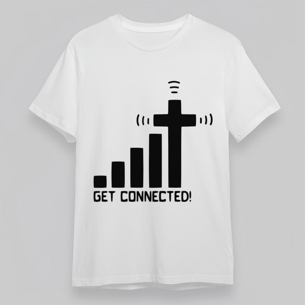 

Men s Plus Size T-shirt With Signal Bars Cross Antenna Graphic White Cotton Tee XL