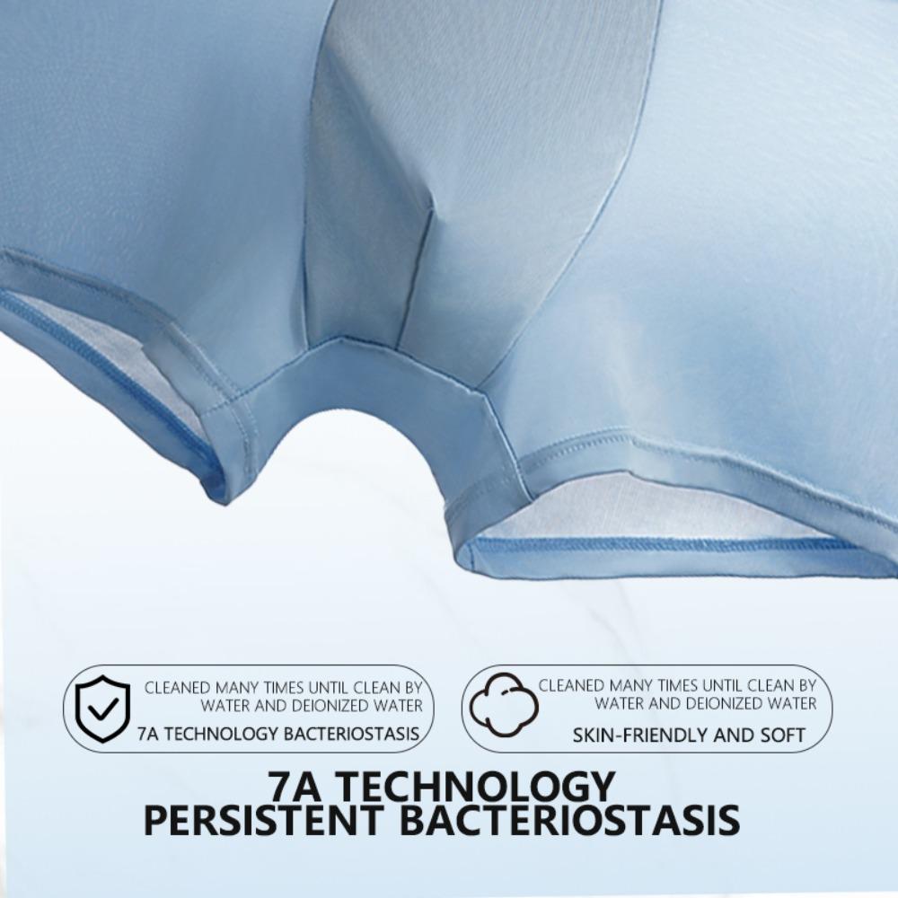 Cotton Crotch Men Underwear Mid-Waist Boxer Briefs Fashion Shorts Underpants  Male