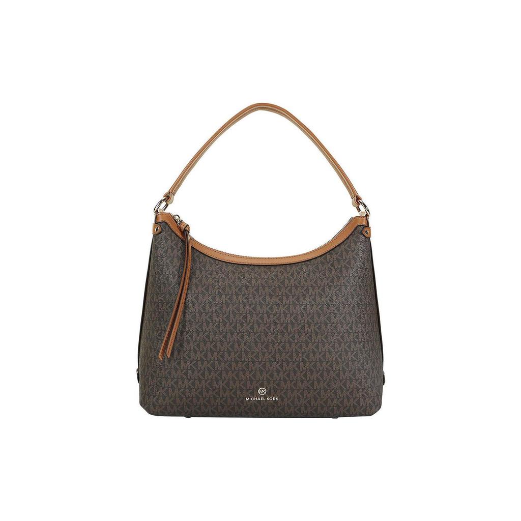 New MICHAEL KORS Canvas One Shoulder Handbag Women's Brown/Acorn 30T2G5VH3B-252