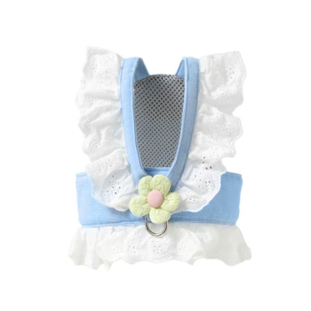 Breathable Vest Type Chest Strap No Pulling Cat Harness Leash Cat Traction Rope Small Dogs Cats