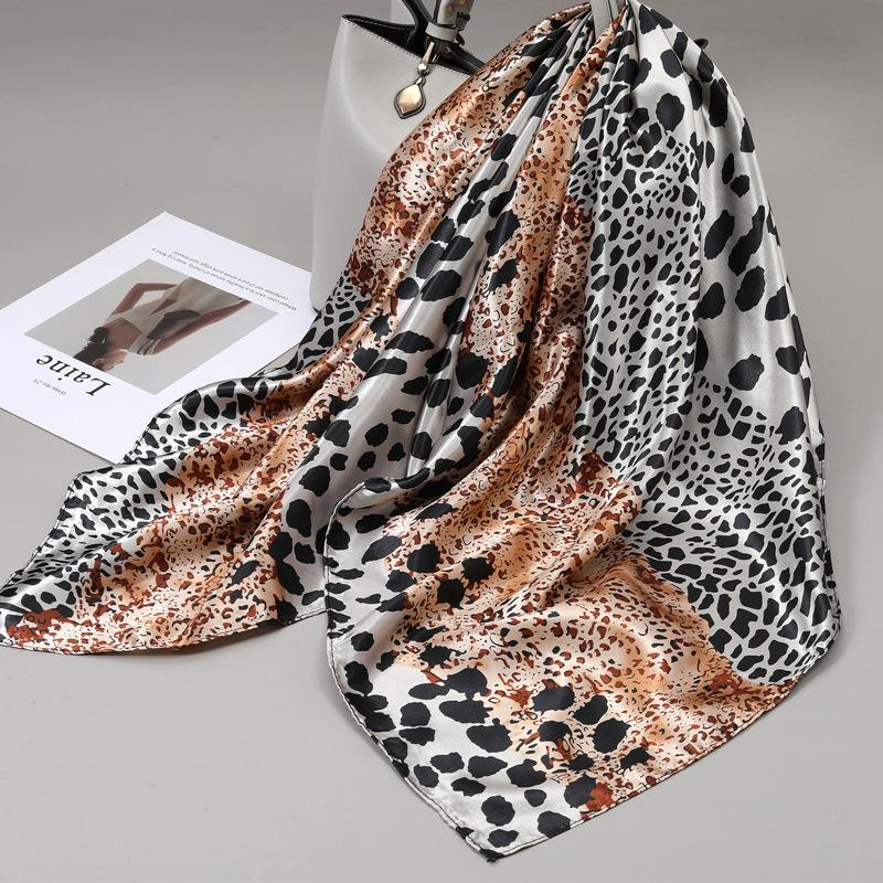 90 Square Scarves, Silk Scarves, Women's New Spring and Summer High-end Sense Versatile, Thin Scarves, Shawls Outside