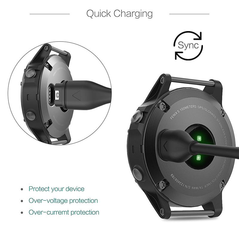 Portable USB Charger Cord For Garmin Watch Fenix 7 7S 7X 6 6S 6X 5 5X 5S Forerunner 945 935 245 255 Charger Dock With Dust Plug