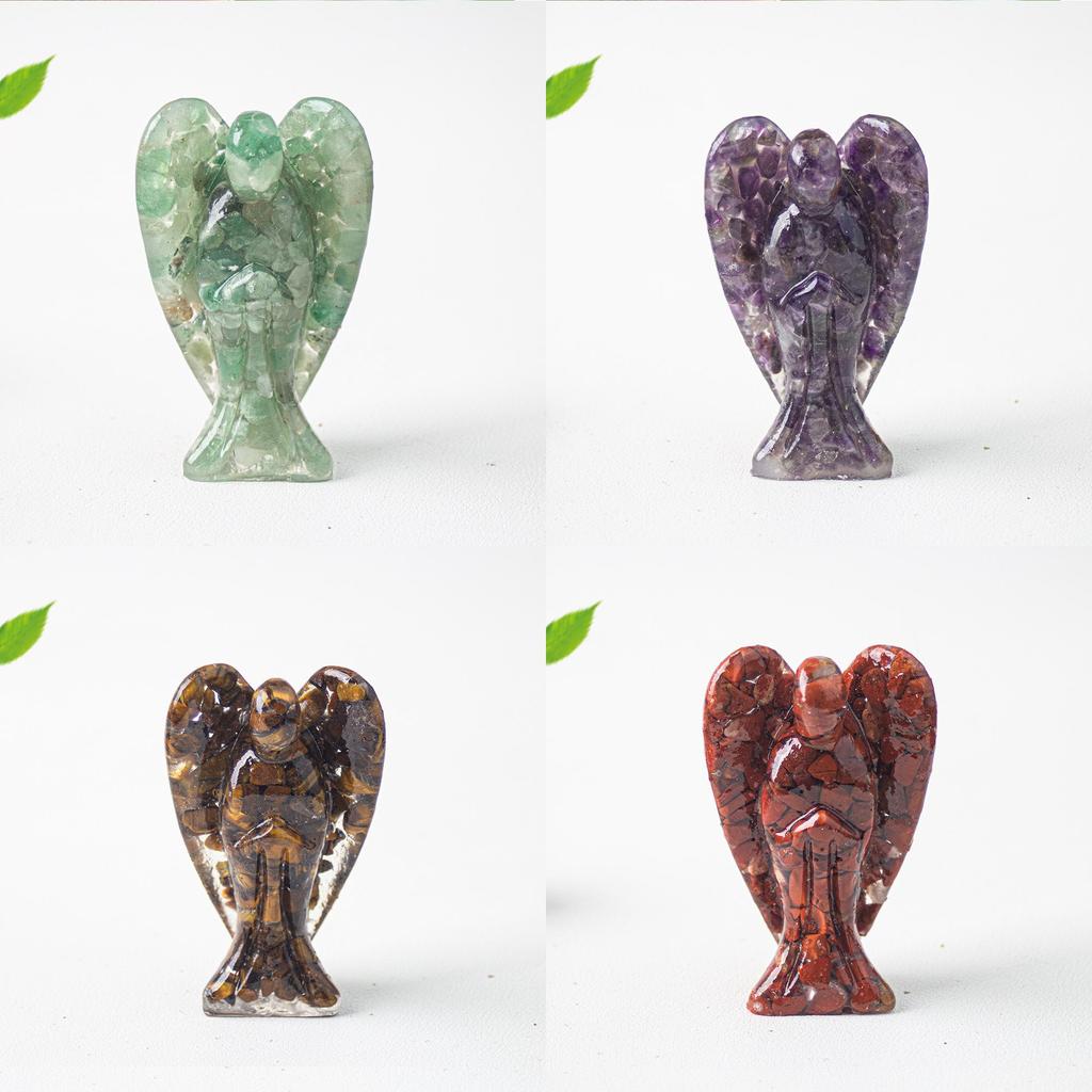 Figura de Ángel de Cristal de Resina con Diseño Hecho a Mano para Decoración del Hogar Idea de Regalo