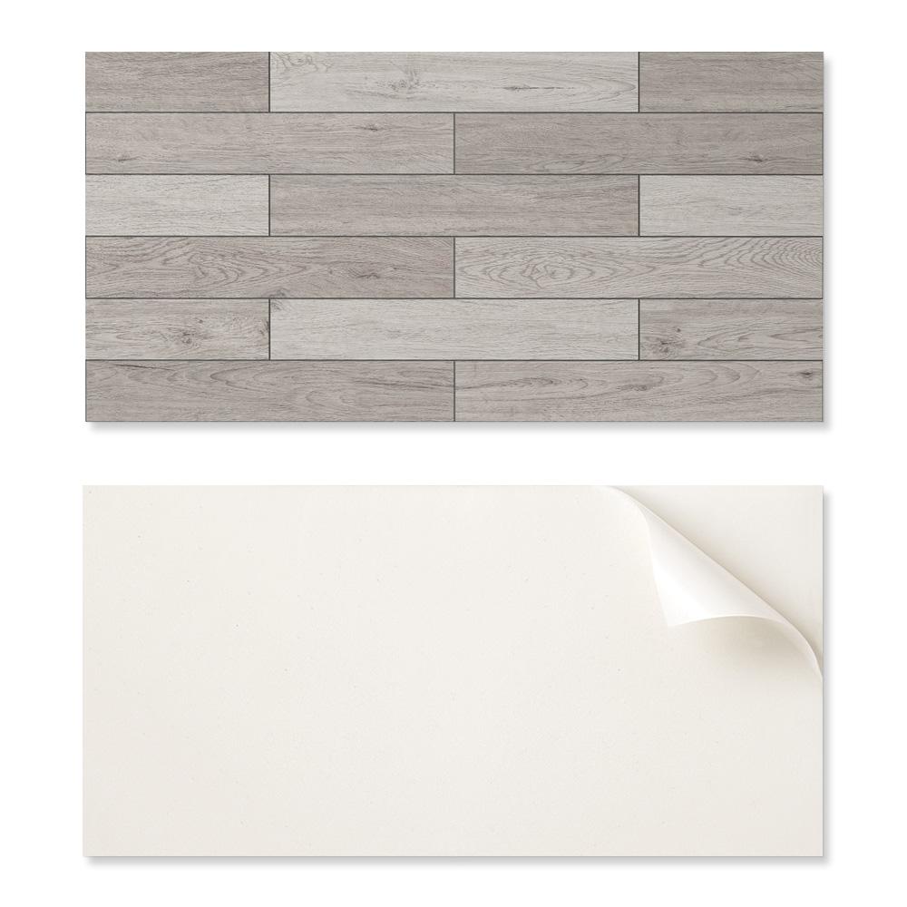 Vinyl Panel with Decor for Kitchen or Bathroom 100x50 Cm Boards In Wood Shades