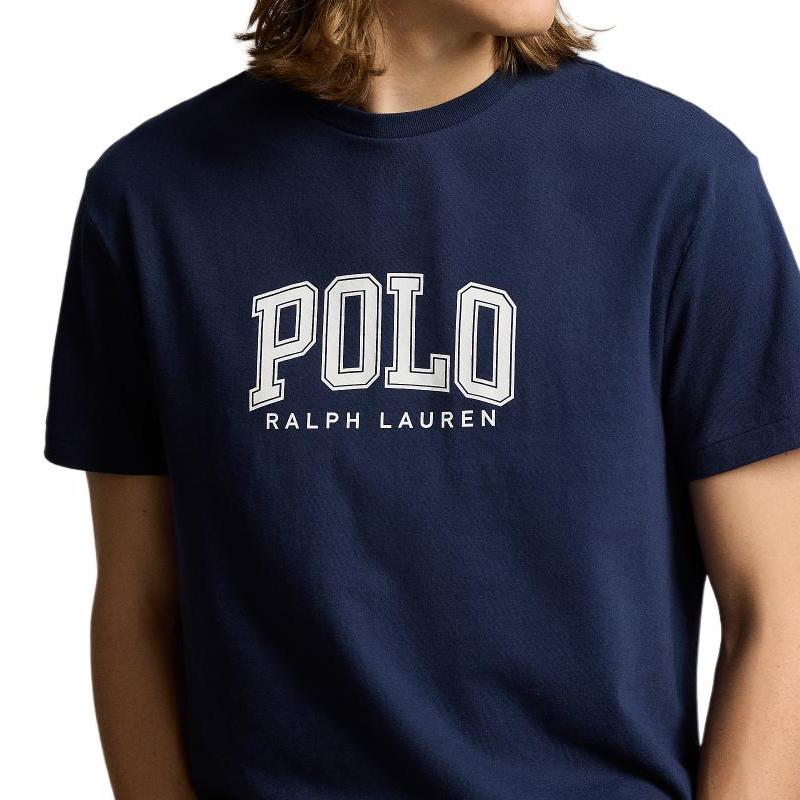 Polo Ralph Lauren Logo Letter Print Round Neck Short Sleeve T-Shirt Men T-Shirt Nautical-Blue MNPOTSH1N822155-410