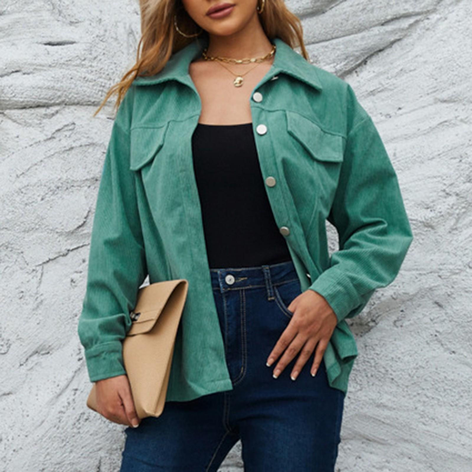 

Женская модная повседневная клетчатая куртка-топ на пуговицах с длинным рукавом M