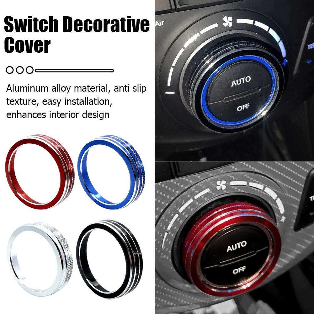 AC Climate Control Knob Trim Rings For 2013-2017 Hyundai Ix45 Models Interior Decor Accessories Air Conditioning Knob Ring