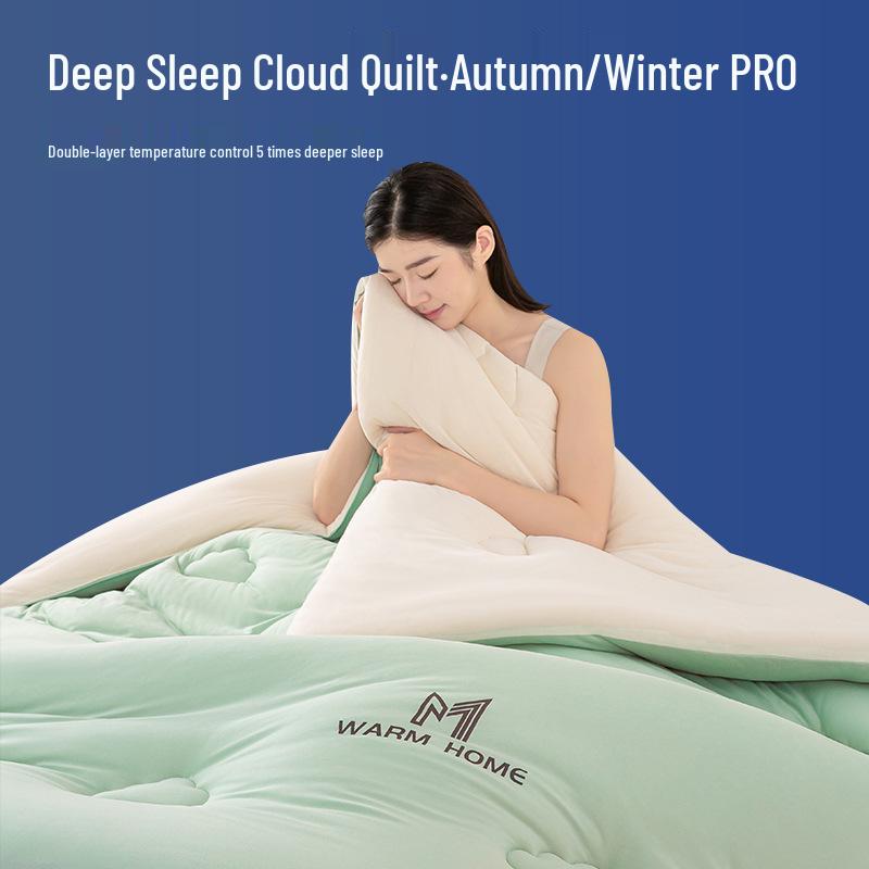 Knitted Cotton Cloud Quilt: Deep Sleep, Warm & Soft for All Seasons