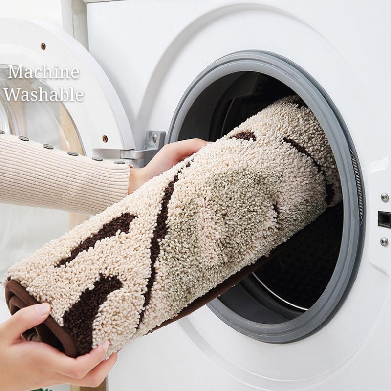 Anti Slip Floor Mat New Leaf Pattern Soft Bathroom Mat Quality Home Decor Absorbent Bedroom Hallway Toilet Rug Bath Mat