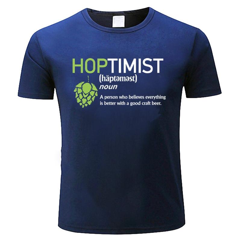 Hoptimist Definition Black T-Shirt for Brewer and Craft Beer Lover New Popular Famous Brand Casual O Neck T Shirt drop shipping