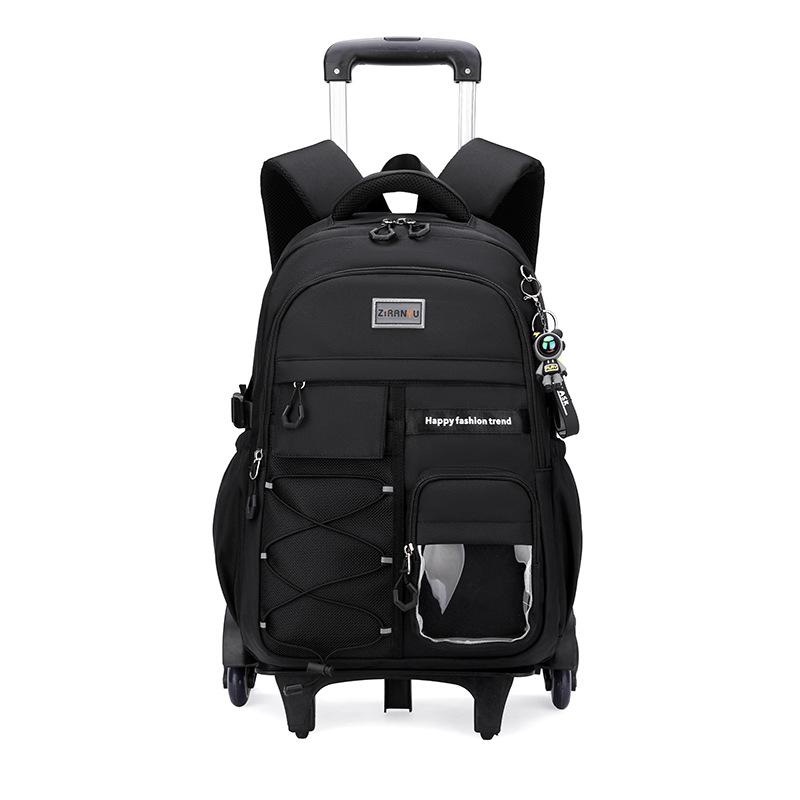 Kids School Backpack with Wheels Rolling Backpack for Boys Student Backpack 2/6 Wheels Trolley School Bags Children Book Bag