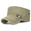 NORTHWOOD Retro Sun Shade Flat Top Hat for Men Women Outdoor Solid Color Washed Cotton Flat Top Cap Breathable Duck Hat